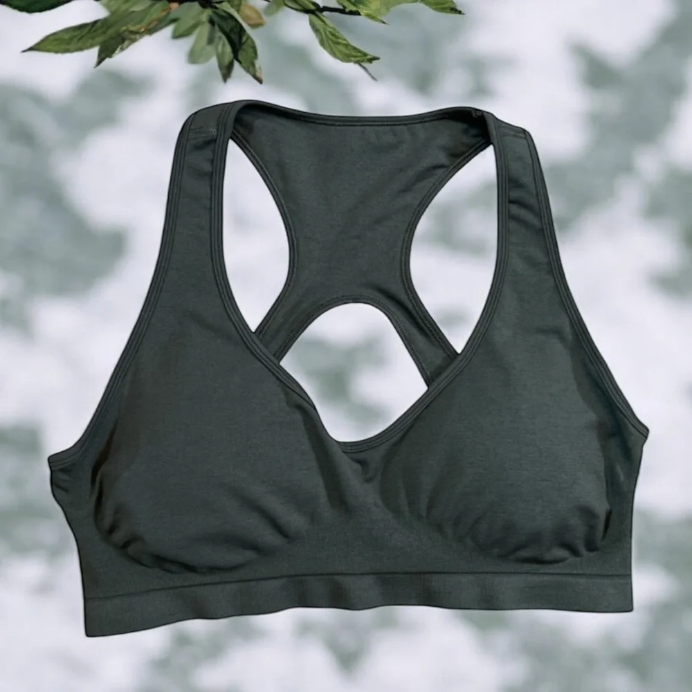 Alphalete Women’s Sports‎ Bra 2XL Dark Green Cutout Back
